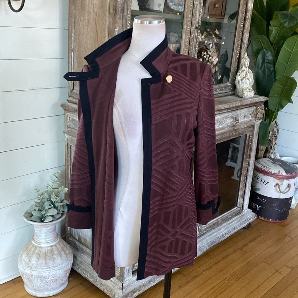 Misook One Button Open Front Cardigan Small Excel… - image 6